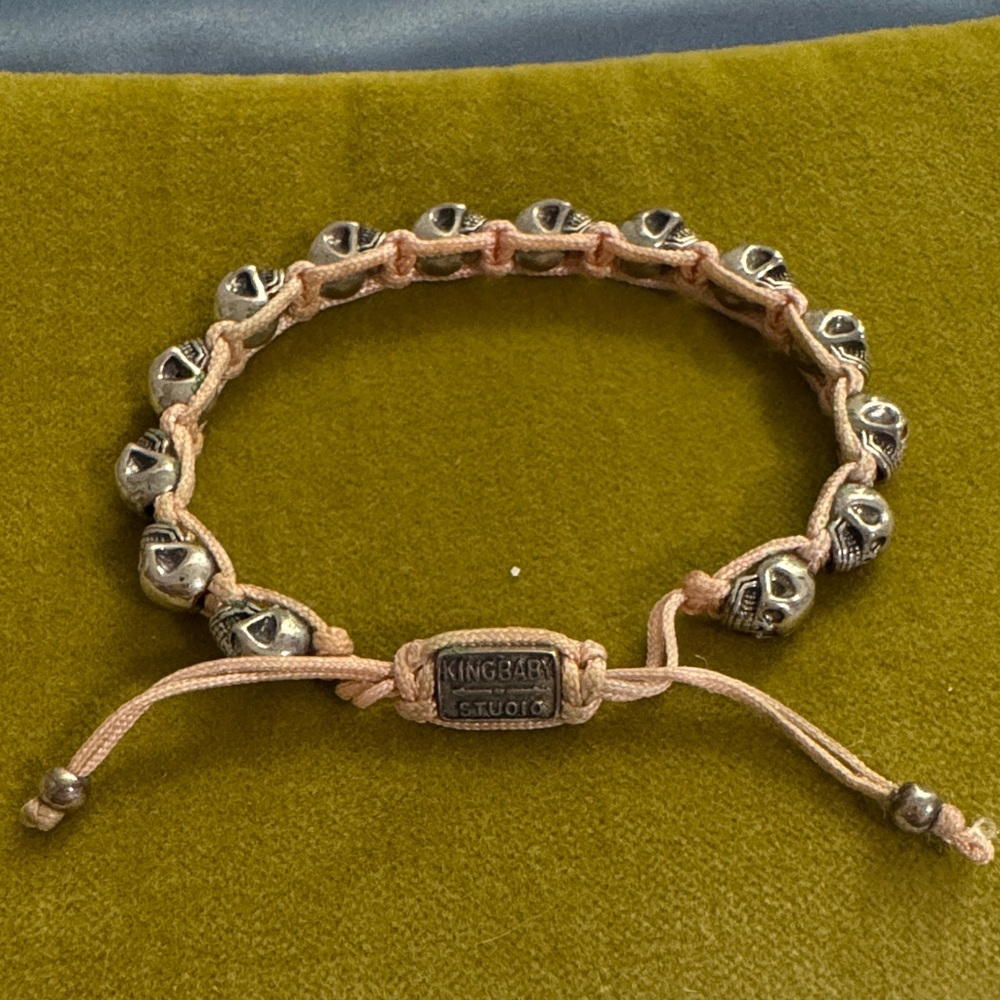 King Baby Silver Skull Bracelet
